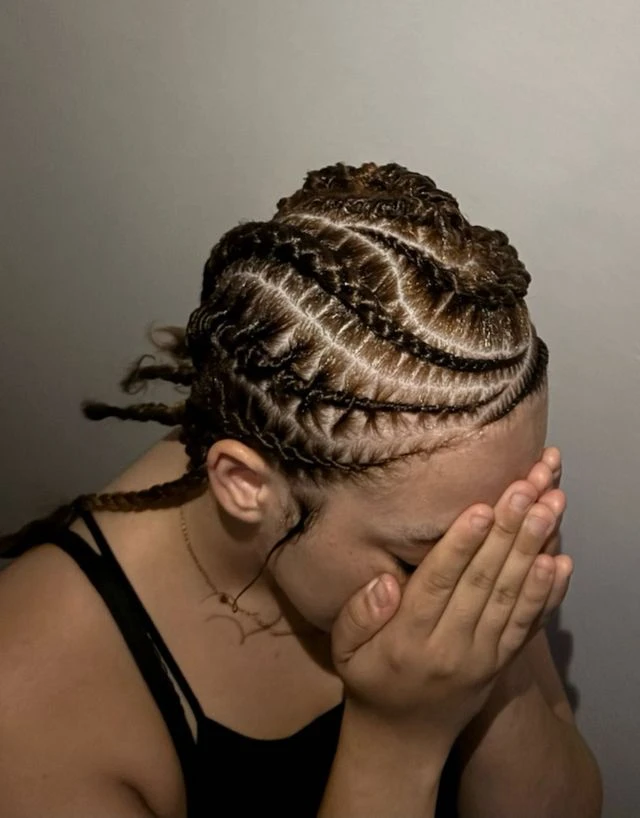 Trenzas con diseño en ondas